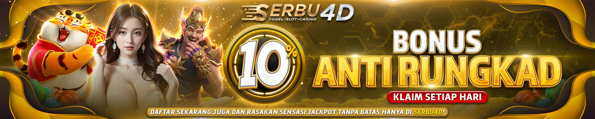 SERBU4D: Situs Slot Gacor Terpercaya Bonus Slot Harian 10%